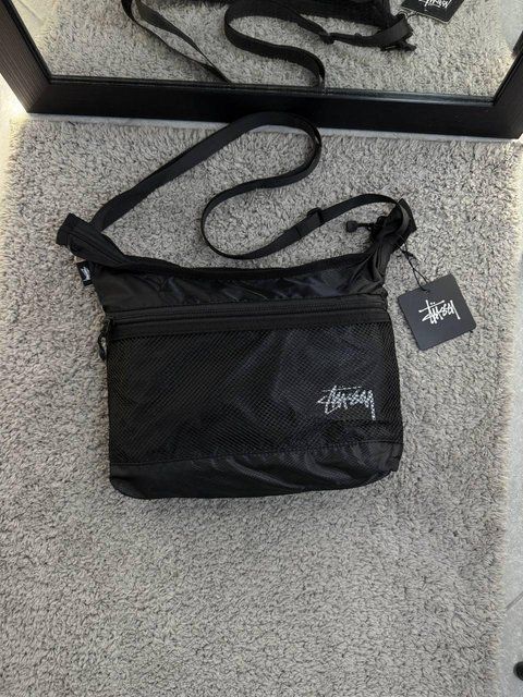 Мессенджер Stussy текстильный с сеткой черный Сумка через плечо Стуси Cap-0156 фото