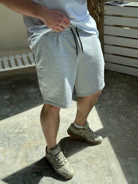 Мужские шорты свободного кроя серые Rap-RD369 фото