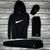 Мужской спортивный костюм Nike 5в1 черный Комплект Найк Кофта Штанами Футболка Шортами Кепка Мой-38 фото