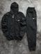 Чоловічий спортивний костюм The North Face з плащівки чорний Комплект ТНФ з капюшоном Pav-43 фото 4