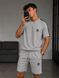 Мужской летний костюм Adidas серый Моло-44-054 фото 1
