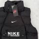 Мужская жилетка Nike без капюшона из плащевки черная Безрукавка Найк демисезонная Хар-124 фото 2