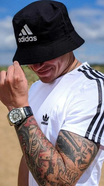 Чоловіча футболка Adidas біла зі смугами Адідас із лампасами Мой-62|Хар-845 (коп3) фото