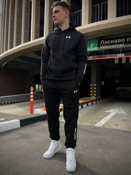 Мужской зимний спортивный костюм Under Armour 3в1 черный Комплект Андер Армор Костюм Куртка Rap-RD031/RD033/RD283 фото