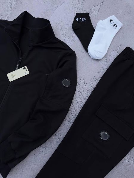 Чоловічий спортивний костюм C.P Company чорний Комплект С.П. Компані Кофта Штани Хар-444 фото