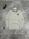 Мужской свитер Stone Island с воротником серый Кофта Стон Айленд без капюшона моло-NX51 фото 1