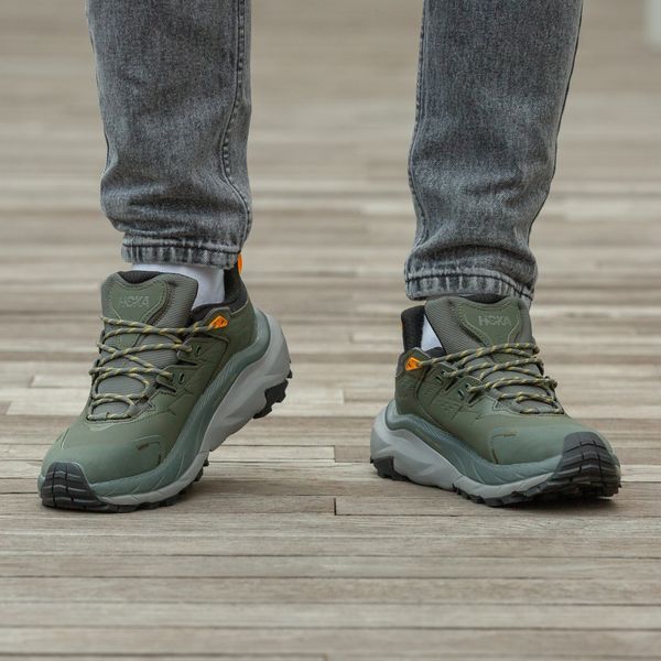 Мужские кроссовки Hoka W Kaha 2 Low Haki хаки Хока Каха Inter-2314 фото