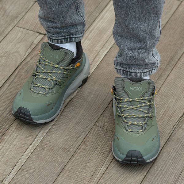 Мужские кроссовки Hoka W Kaha 2 Low Haki хаки Хока Каха Inter-2314 фото