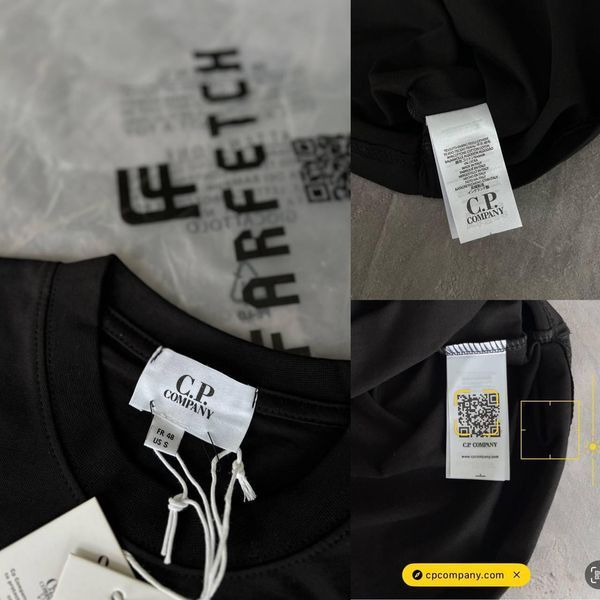 Чоловіча футболка оверсайз C.P. Company чорна Теніска С.П. Компані моло-CP-03 фото