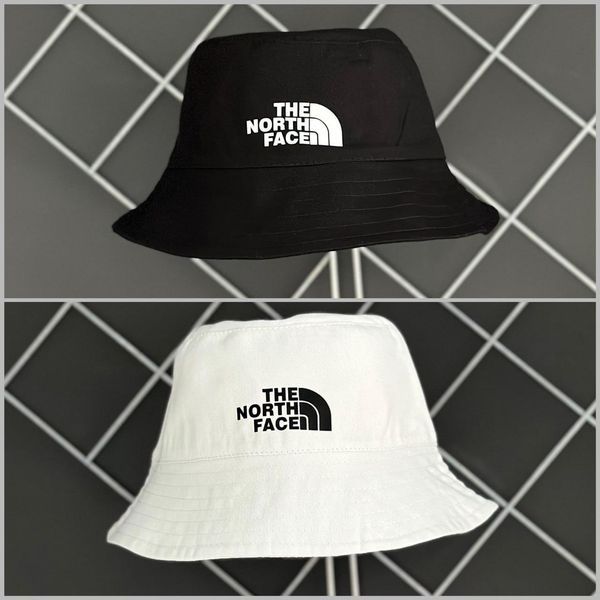 Мужской летний костюм 3в1 The North Face Футболка Шорты Панамка комплект ТНФ белый с черным Rap-RD178/RD210/ПАНАМА фото