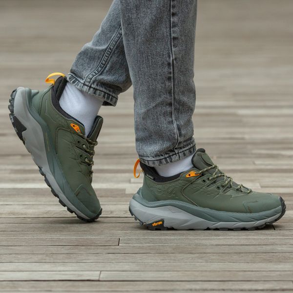 Мужские кроссовки Hoka W Kaha 2 Low Haki хаки Хока Каха Inter-2314 фото