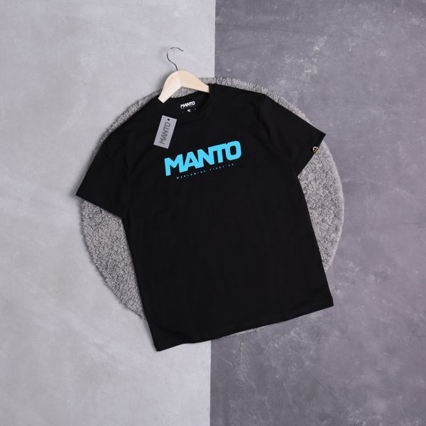 Мужская футболка Manto Gym черная Манто с принтом Ads-223 фото