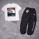 Мужской летний костюм The North Face Футболка Штаны белый комплект ТНФ Ads-303 фото 1