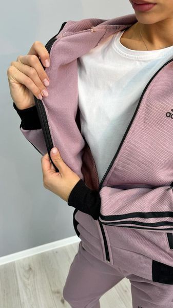 Жіночий зимовий спортивний костюм Adidas бузковий Комплект Адідас з капюшоном Univer-82 фото