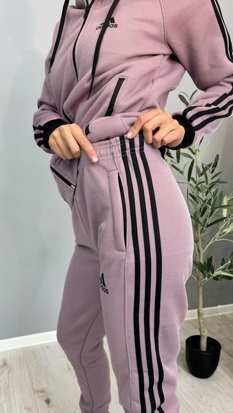 Жіночий зимовий спортивний костюм Adidas бузковий Комплект Адідас з капюшоном Univer-82 фото