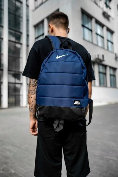 Чоловічий рюкзак Nike Air синій Портфель Найк зі шкіряним дном Intr-1591045934 фото