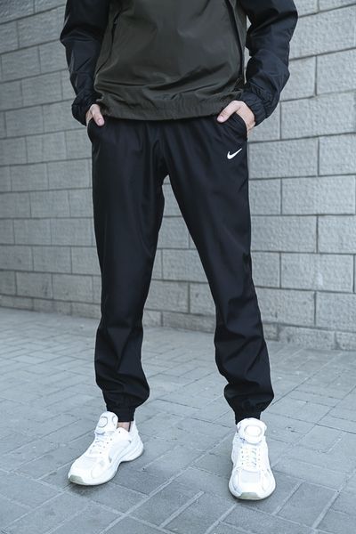 Мужские спортивные штаны Nike из плащевки черные Брюки Найк Intr-1590403527 фото