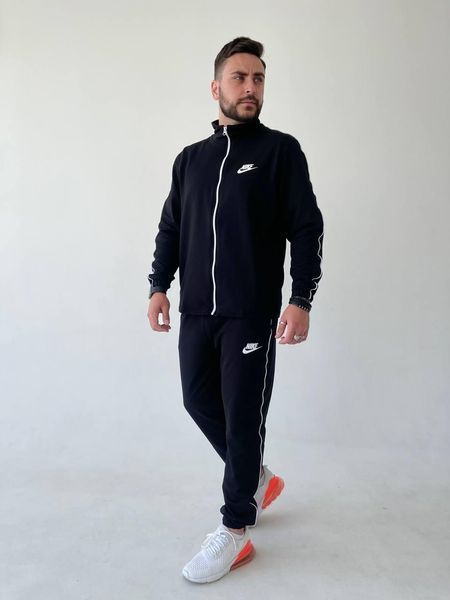 Чоловічий спортивний костюм Nike на блискавці чорний Комплект Найк Толстовка Штани univer-2 фото