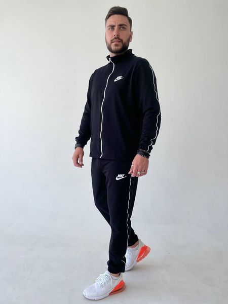 Чоловічий спортивний костюм Nike на блискавці чорний Комплект Найк Толстовка Штани univer-2 фото