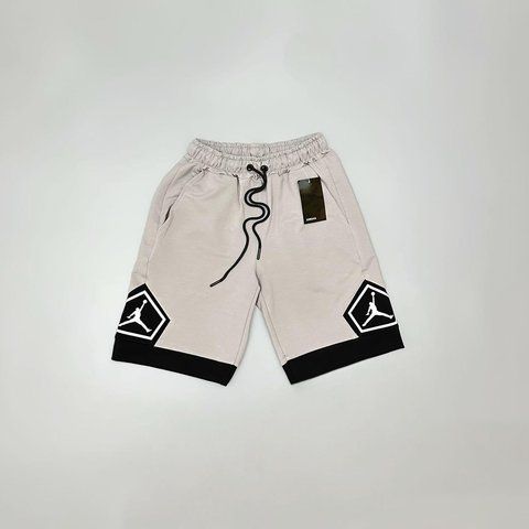 Мужские спортивные шорты Jordan Dri-Fit бежевые с черным Джордан Драй Фит Will-J0050 фото