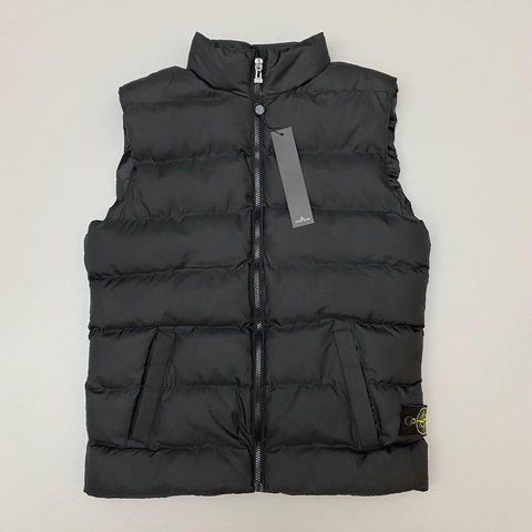 Мужская жилетка Stone Island черная Безрукавка Стон Айленд с патчем Хар-114 фото