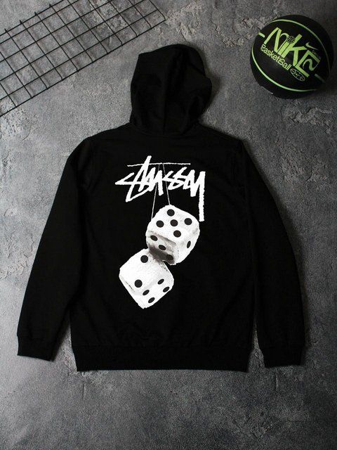 Мужское худи Stussy черное Кофта Стусси с капюшоном Ads-165 фото