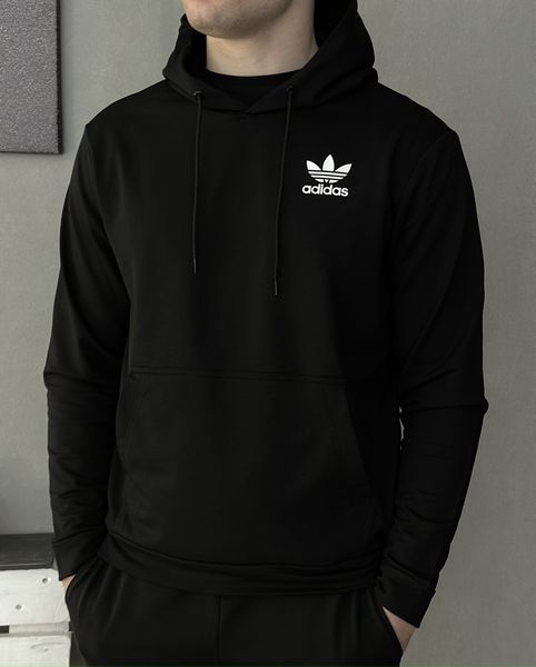 Чоловічий спортивний костюм Adidas чорний Комплект Адідас Худі Штани Rap-RD120/RD126 фото
