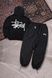 Мужской спортивный костюм Stussy черный Ads-424 (коп1) фото 1