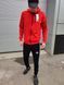 Мужской спортивный костюм Adidas красный с черным Комплект Адидас Кофта на змейке Штаны с капюшоном Univer-31 1 фото 1