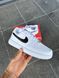 Чоловічі кросівки Nike Air Force Low White білі з чорним Найк Еір Форс шкіряні Скр-FL020403-ТА (коп1) фото 7