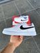 Чоловічі кросівки Nike Air Force Low White білі з чорним Найк Еір Форс шкіряні Скр-FL020403-ТА (коп1) фото 2