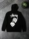 Мужское худи Stussy черное Кофта Стусси с капюшоном Ads-165 фото 1