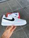 Чоловічі кросівки Nike Air Force Low White білі з чорним Найк Еір Форс шкіряні Скр-FL020403-ТА (коп1) фото 8