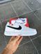 Чоловічі кросівки Nike Air Force Low White білі з чорним Найк Еір Форс шкіряні Скр-FL020403-ТА (коп1) фото 11