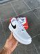 Чоловічі кросівки Nike Air Force Low White білі з чорним Найк Еір Форс шкіряні Скр-FL020403-ТА (коп1) фото 6