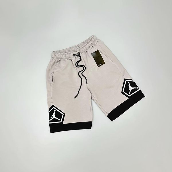 Мужские спортивные шорты Jordan Dri-Fit бежевые с черным Джордан Драй Фит Will-J0050 фото