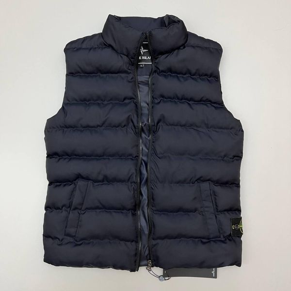 Чоловіча жилетка Stone Island чорна Безрукавка Стон Айленд з патчем Хар-114 фото