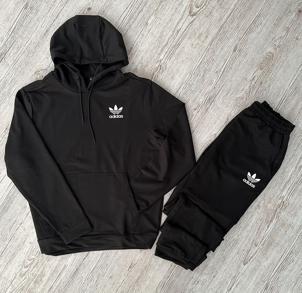 Чоловічий спортивний костюм Adidas чорний Комплект Адідас Худі Штани Rap-RD120/RD126 фото