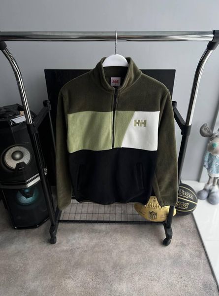 Мужская флисовая кофта Helly Hansen на молнии хаки Флиска без капюшона Хелли Хансен Моло-4M3 фото