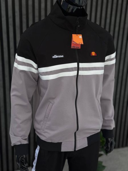 Чоловіча кофта Ellesse без капюшона сіра Олімпійка Еліс на блискавці Хар-632 фото