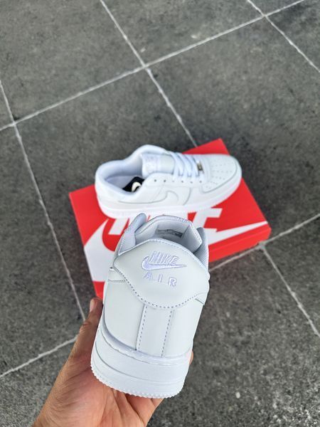 Мужские кроссовки Nike Air Force Low White белые Найк Аир Форс кожаные Arm-NAF1 (коп1) фото