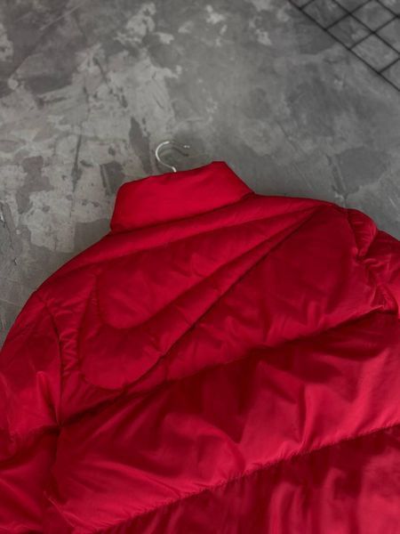 Мужская зимняя куртка Nike Nocta красная Пуховик Найк Нокта без капюшона Моло-33705 фото