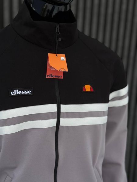 Чоловіча кофта Ellesse без капюшона сіра Олімпійка Еліс на блискавці Хар-632 фото