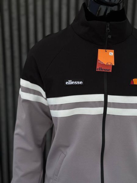 Чоловіча кофта Ellesse без капюшона сіра Олімпійка Еліс на блискавці Хар-632 фото