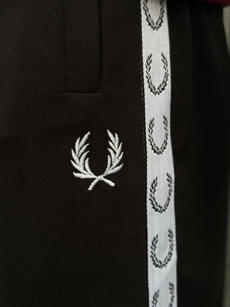 Чоловічий костюм Fred Perry з лампасами бордовий Комплект Фред Перрі Кофта Штани Хар-675 фото