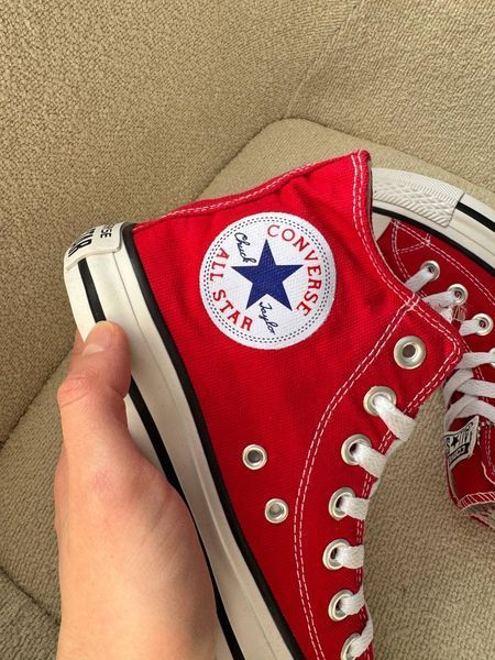 Женские кеды Converse All Star высокие красные текстиль Кроссовки Конверсы Arm-RED-AS фото