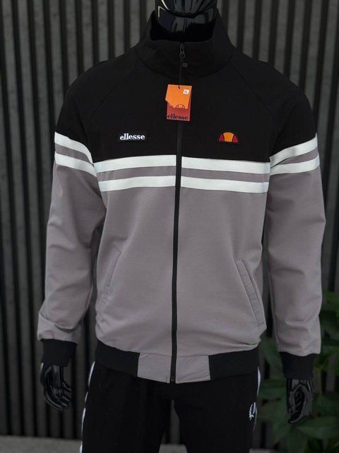 Мужская кофта Ellesse без капюшона серая Олимпийка Элис на молнии Хар-632 фото