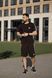 Чоловічий літній костюм Adidas Футболка Шорти чорний Комплект Адідас Хар-869 фото 1