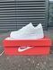 Мужские кроссовки Nike Air Force Low White белые Найк Аир Форс кожаные Arm-NAF1 (коп1) фото 4