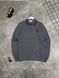 Мужской свитер Stone Island с воротником темно-серый Кофта Стон Айленд без капюшона моло-NX52 фото 1